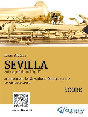 cover image of Sevilla--Saxophone Quartet (score)